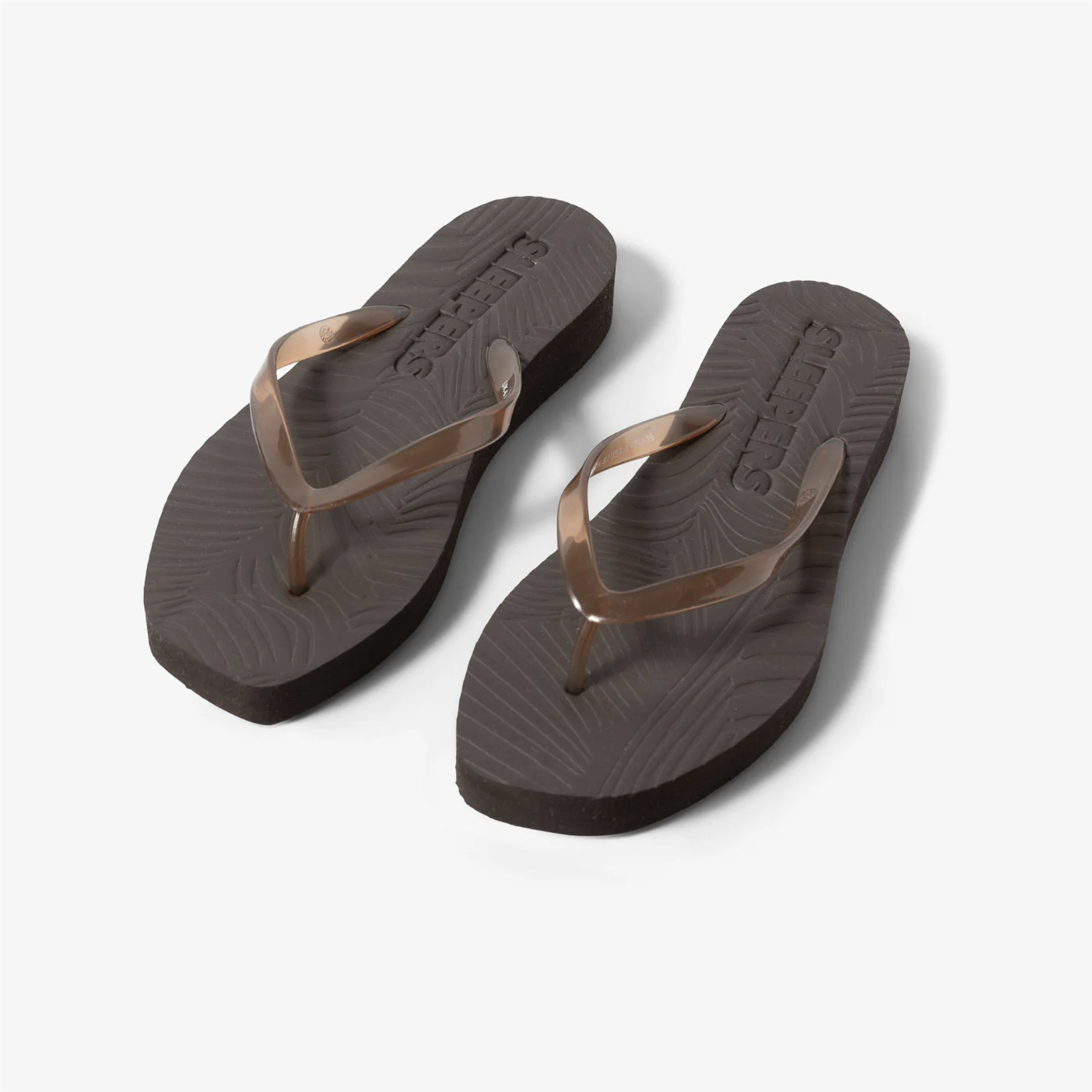 Tapered Platform Flip Flop Brown Transparent Sko